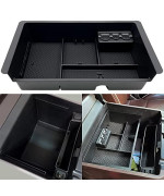 JOJOMARK Center Console Organizer Tray Compatible with 2014-2018 GMC Sierra Accessories, (2015-2020) Yukon/Chevy Tahoe Silverado Suburban, Armrest Storage Box Replaces 22817343(Black)