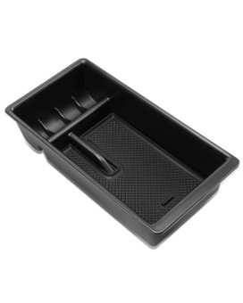 Half Size Center Console Storage Box Armrest Organizer Tray Compatible with Toyota Tacoma 16-18