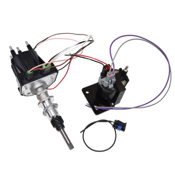 A-Team Performance - EST Marine Electronic Ignition Distributor and Coil Upgrade Kit 3.0L Delco EST For 4 Cylinder Applications - Compatible with Mercruiser Black Cap