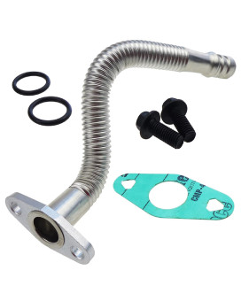 5.9L Oil Return Drain Line, 5135786AB, 3970875, Turbo Oil Return Pipe Tube for Dodge Cummins 5.9L Diesel 2004 2005 2006 2007, Engine Turbocharger Oil Return Hose Line