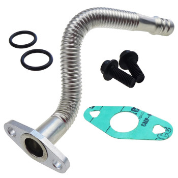 5.9L Oil Return Drain Line, 5135786AB, 3970875, Turbo Oil Return Pipe Tube for Dodge Cummins 5.9L Diesel 2004 2005 2006 2007, Engine Turbocharger Oil Return Hose Line