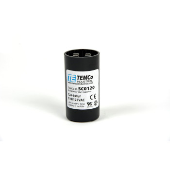 TEMCo 124-149 uf/MFD 110-125 VAC Volts Round Start Capacitor 50/60 Hz AC Electric - Lot -1