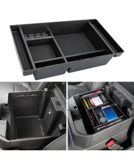 PIMCAR Center Console Organizer Compatible with 2019-2022 Chevy Silverado 1500/GMC Sierra 1500 & 2020-2023 Chevy Silverado/GMC Sierra 2500 HD/3500 HD (Full Console w/Bucket Seats ONLY) Black Trim