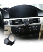 CHEYA Aluminum Alloy Car Center Console Air Vent Mobile Phone Holder for BMW 3 Series E90 E92 2005-2012 Car Accessories (Black)