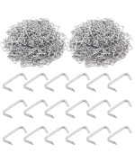 Swpeet 1000Pcs 3/4 Galvanized Hog Rings Assortment Kit, Professional Upholstery Hog Rings Installation Kit for Bungee Shock, Cords, Animal Pet Cages