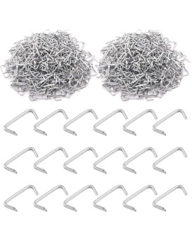 Swpeet 1000Pcs 3/4 Galvanized Hog Rings Assortment Kit, Professional Upholstery Hog Rings Installation Kit for Bungee Shock, Cords, Animal Pet Cages