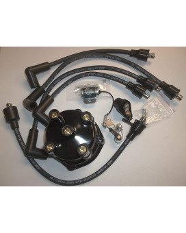 RPS Distributor Cap, Rotor, Points, Condenser and Spark Plug Wires. Ignition Kit for Mercruiser 3.0 2.5 3.7