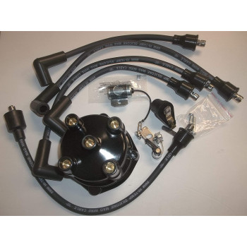 RPS Distributor Cap, Rotor, Points, Condenser and Spark Plug Wires. Ignition Kit for Mercruiser 3.0 2.5 3.7