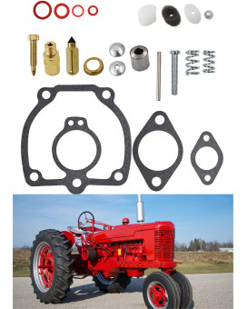 munirater Carburetor Repair Rebuild Kit Replacement for IH Farmall Super H M W4 O4 W6 O6 Tractor