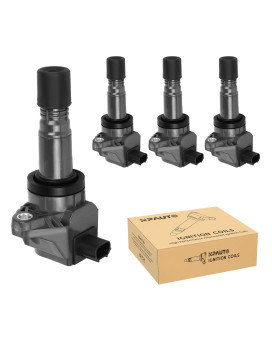 Ignition Coil Pack Replacement for L4 1.8 2012 2013 2014 2015 Honda Civic, 2016-2017 Honda HR-V HRV, 2.0 2013-2015 Acura ILX, UF672 C1823, Set of 4