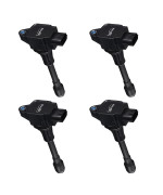 BDFHYK 4Pcs Ignition Coils Pack Compatible with Altima Cube Sentra Rogue Select NV200 Pathfinder 1.8L 2.0L 2.5L Compatible with FX50 M56 QX60 2.5L 5.0L 5.6L C1696 UF549 5C1753