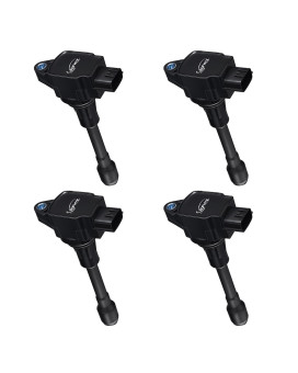 BDFHYK 4Pcs Ignition Coils Pack Compatible with Altima Cube Sentra Rogue Select NV200 Pathfinder 1.8L 2.0L 2.5L Compatible with FX50 M56 QX60 2.5L 5.0L 5.6L C1696 UF549 5C1753