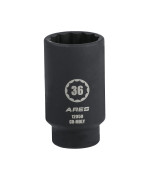 ARES 12050-36MM Axle Nut Socket - 12 Point Socket - Extra Deep 1/2-Inch Drive Impact Socket for Easy Removal of Axle Shaft Nuts