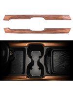 AntBooBoo for CRV 2021 2022 OEM Style Center Consoles Cup Holder Trims for Honda CR-V Peach Wood Grain Stripe Panel Cover Interior Decoration Mouldings