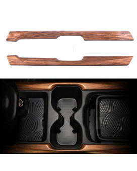 AntBooBoo for CRV 2021 2022 OEM Style Center Consoles Cup Holder Trims for Honda CR-V Peach Wood Grain Stripe Panel Cover Interior Decoration Mouldings