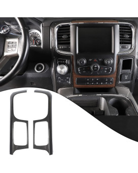 RT-TCZ for RAM Center Console Dashboard Air Vents Outlets Trim Cover, Carbon Fiber Interior Accessories for Dodge RAM 2012-2017