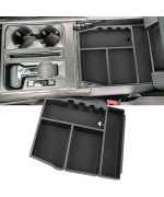 Ecarzo Center Console Organizer Fits for 2021 2022 2023 2024 Ford F-150 Lightning & Ford F-150 Console Tray Storage Box Accessories (Full Console w/Bucket Seats ONLY)