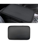 8sanlione Leather Center Console Cushion Pad, 11.4x7.4 Waterproof Armrest Seat Box Cover Fit for Most Cars, Vehicles, SUVs, Comfort, Car Interior Protection Accessories (Black/Skin)