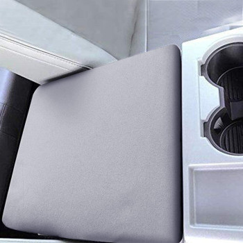 AVOMAR Black Center Console Armrest Soft Pad Protector Cover Compatible with Ford F150 F250 Truck Series 2010-2018 - Gray