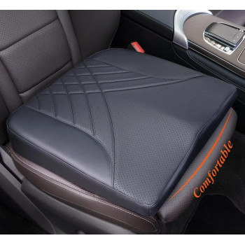 kingphenix Premium Car Seat Cushion, Memory Foam Driver Seat Cushion to Improve Driving View- Coccyx & Lower Back Pain Relief - Seat Cushion for Car, Truck, Office Chair (Black)