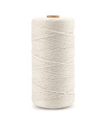 G2PLUS White Cotton String,1.5MM Cotton String,984 Feet Cotton Bakers Twine,Gift Wrapping String,Macrame Cord for DIY Art&Crafts,Home Decor, Gift Packaging(Off-White)