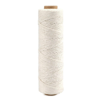 G2PLUS White String,1MM White Cotton String,328Feet Cooking Twine String,Bakers Twine for Cooking,Food Safe Cotton Kitchen String Butchers Twine for Tying Meat,Roasting,Sauage,Turkey(Off-White)