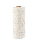 G2PLUS White Cotton String,1.5MM Cotton String,656Feet Cotton Bakers Twine,Gift Wrapping String,Macrame Cord for DIY Art&Crafts,Home Decor, Gift Packaging(Off-White)