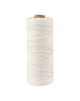 G2PLUS White Cotton String,1.5MM Cotton String,656Feet Cotton Bakers Twine,Gift Wrapping String,Macrame Cord for DIY Art&Crafts,Home Decor, Gift Packaging(Off-White)