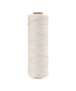 G2PLUS White Cotton String,1.5MM Natural Cotton String,328Feet Cotton Bakers Twine,Gift Wrapping String,Macrame Cord for DIY Art&Crafts,Home Decor, Gift Packaging(Off-White)