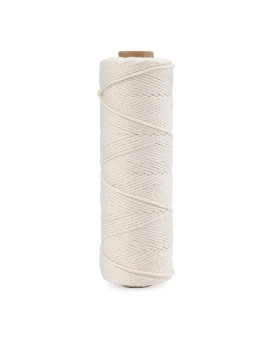 G2PLUS White Cotton String,1.5MM Natural Cotton String,328Feet Cotton Bakers Twine,Gift Wrapping String,Macrame Cord for DIY Art&Crafts,Home Decor, Gift Packaging(Off-White)