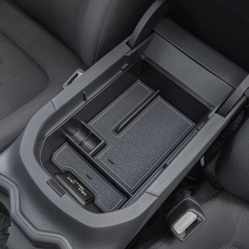 JDMCAR Center Console Tray Organizer Compatible with Toyota RAV4 Accessories 2024 2023 2022 2021 2020 2019 and 2021-2024 RAV-4 Prime, Armrest Insert Container ABS Material Secondary Storage Box-Gray