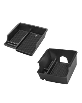 Carwiner Center Console Organizer 2PCS Compatible with 2021-2023 Ford Bronco Insert Tray Accessories Armrest Storage Box