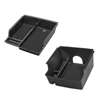 Carwiner Center Console Organizer 2PCS Compatible with 2021-2023 Ford Bronco Insert Tray Accessories Armrest Storage Box