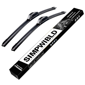 SIMPWIBLD Wiper Blades,Premium All-Seasons Durable Stable And Quiet OEM Quality J hook Front Windshield Wipers 13+13 (Set of 2)