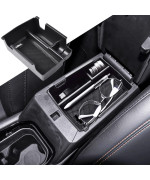 TACOBRO Center Console Organizer Tray Compatible with Jeep Compass 2022 2023 2024 Accessories Insert Armrest Glove Box Secondary Storage Divider ABS Materials