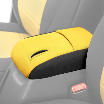 Diver Down Neoprene Center Console Cover - Fits Jeep 1997-2006 TJ Wrangler - Cushioned Armrest Cover - Doesn't Burn Your Elbow - Tight Custom Fit - Comfortable Foam Armrest Pad (97-00 Yellow)