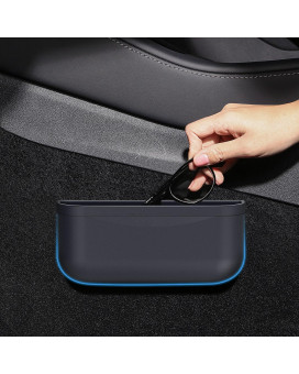 EVFITUS for Tesla Model 3 Model Y Accessories Center Console Organizer Tray Storage Box Silicone Hook Sunglasses Coin Holder for Flocking