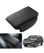 Shademax Toyota 4Runner Center Console Cover, Armrest Cover for Toyota 4Runner Accessories 2010-2023 2024, Center Console Pad PU Leather Armrest Seat Box Cover Protector with Pockets Storage Bag