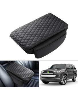 Shademax Toyota 4Runner Center Console Cover, Armrest Cover for Toyota 4Runner Accessories 2010-2023 2024, Center Console Pad PU Leather Armrest Seat Box Cover Protector with Pockets Storage Bag