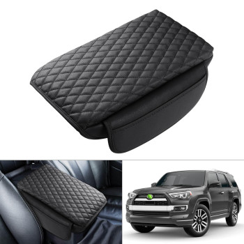 Shademax Toyota 4Runner Center Console Cover, Armrest Cover for Toyota 4Runner Accessories 2010-2023 2024, Center Console Pad PU Leather Armrest Seat Box Cover Protector with Pockets Storage Bag