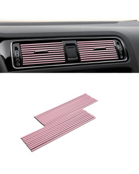 20 Pcs Car Air Conditioner Decoration Strip for Vent Outlet, Bendable Car Vent Outlet Trim Decoration, Fit for All Straight Air Vent Outlet Decoration Car Interior Acessories (Pink)