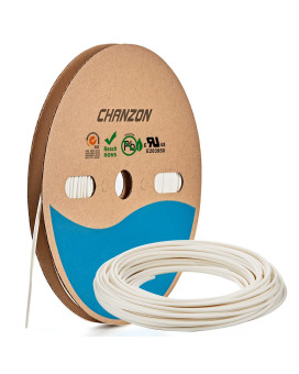 Chanzon 3:1 Ratio - 80ft Roll - Heat Shrink Tubing 1/8 (3.2mm) - Marine Grade Waterproof Adhesive Lined - (25M Total Length) White Polyolefin Sleeving Wrap Shrinking 3 to 1 Ratio 1pcs