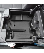 Full Size Center Console Organizer Tray Compatible with 2019-2022 Chevy Silverado/GMC Sierra 1500 and 2020-2022 2023 Silverado/Sierra 2500HD 3500HD Accessories -Full Console w/Bucket Seats ONLY, Black