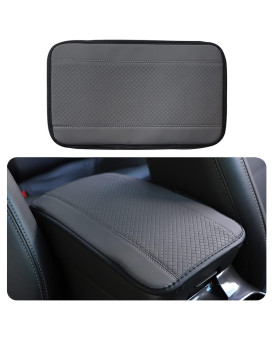 Pincuttee Car Center Console Pad Cover,Universal Armrest Box Mat,Waterproof Armrest Cover Center Console Pad,Car Decor Accessories(Grey,1PC