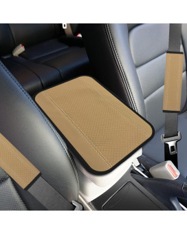 Wazzh 3 Packs Center Console Cover and Safety Belt Cover