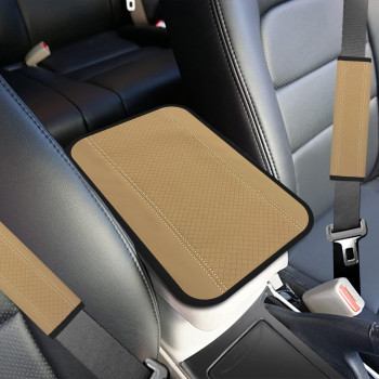 Wazzh 3 Packs Center Console Cover and Safety Belt Cover