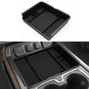 MARCHFA Center Console Organizer Tray Storage Compatible for 2014-2018 Chevy Silverado/GMC Sierra 1500 Accessories Armrest Oragnizer Tray Secondary Storage Box