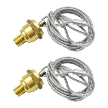 2 Pack of NPT Air Tank Drain Valve with 60 Cable, Air Brake Reservoir Drain Valve Air Compressor Drain Valve For Semi Trucks Replaces Haldex 12105 N3613AD