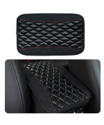 Pincuttee Pu Leather Console Armrest Cover 1PC, Car Center Console Pad Cover,Universal Armrest Box Mat,Waterproof Armrest Cover Center Console Pad(12.6x7.5, Black)