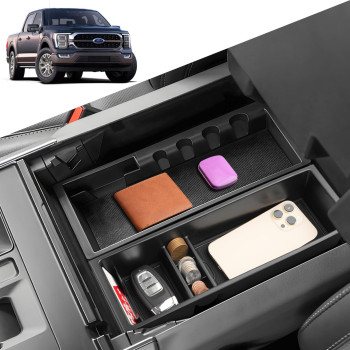 ASZSK Compatible with CRV 2023 2024 Center Console Organizer,Armrest Storage Box Tray with Coin Holder Case for Honda CR-V,Install Directly ABS Material CR V Accessories